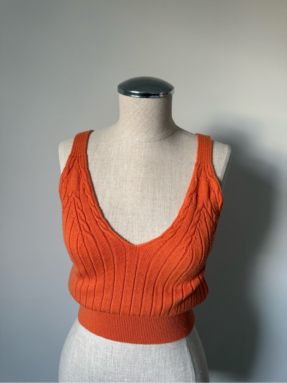 Wilfred Orange Knit Tank Top